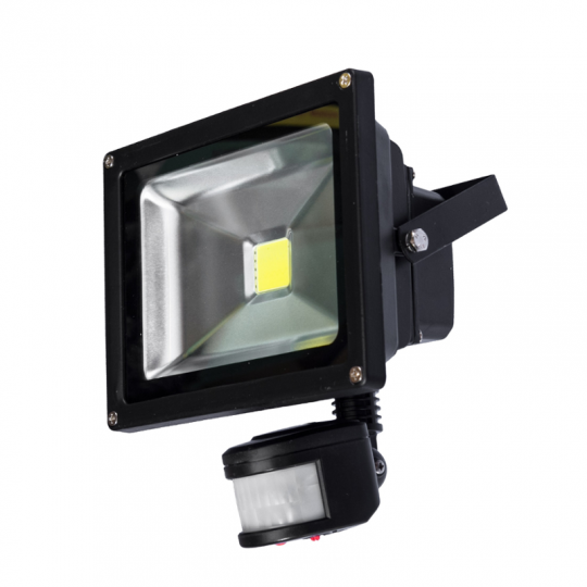 LED floodlight 50W PIR 3000K black NOCTI