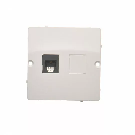 Basic Telephone socket RJ11 single BMTF1.02 white SIMON