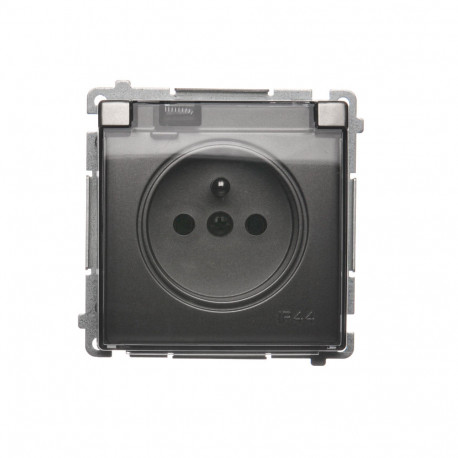 Basic Gniazdo 1-krotne z uziemieniem BMGZ1B.01/29a satyna SIMON