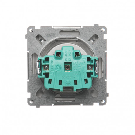 Basic Gniazdo 1-krotne z uziemieniem BMGZ1B.01/29a satyna SIMON