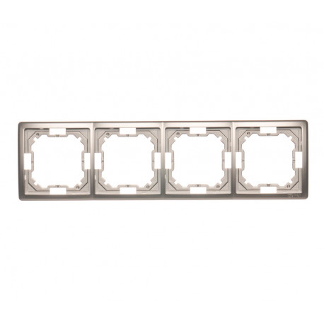 Basic Ramka na 4-moduły BMR4/29 satyna SIMON