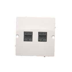 Basic Gniazdo komputerowe RJ45 podwójne BMF52.02/11 biały