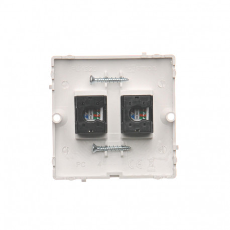 Basic Gniazdo komputerowe RJ45+tel.RJ11 BMF5T.02/1 biały