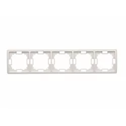 Basic Ramka na 5-moduł BMR5/11 biały SIMON