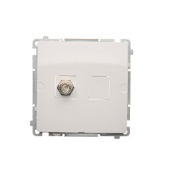 Basic Gniazdo Antenowe 1xF BMAF1.01/11 białe Simon