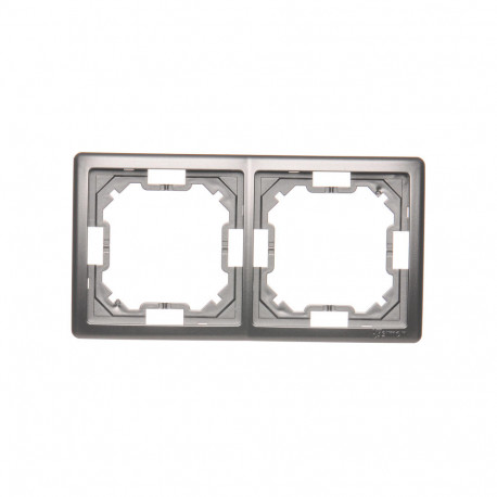 Basic Ramka na 2-moduły BMR2/21 inox SIMON