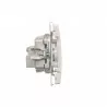 Basic RTV-SAT antenna outlet BMZAR-SAT10/P.01/11 pass-through white SIMON