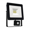 LED floodlight NOCTIS LUX 10W CW +sensor black