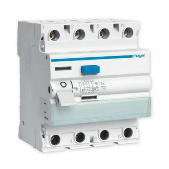 CDC463J AC Hager 4P63A residual current device.