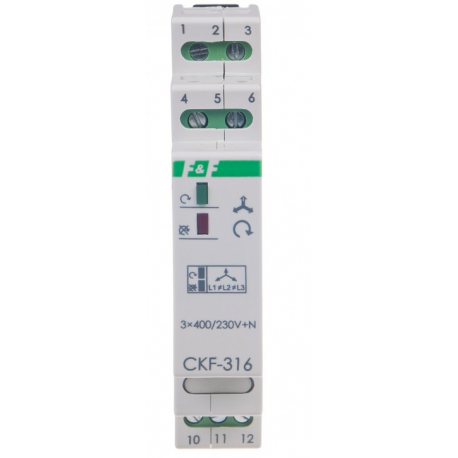 Przekaźnik kolejn. i zaniku faz 10A 1P CKF-316 F&F