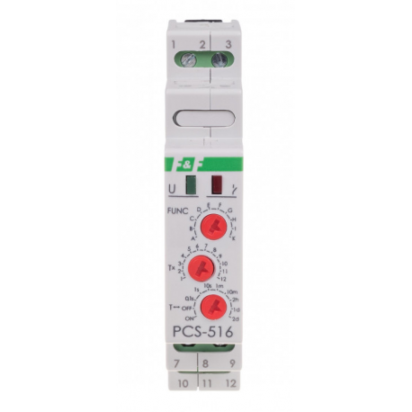Przekaźnik czasowy PCS-516UNI 1P 16A 12-264V F&F