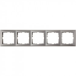 Berker kwadrat ramka 5-krotna srebrna 5310158984 Hager