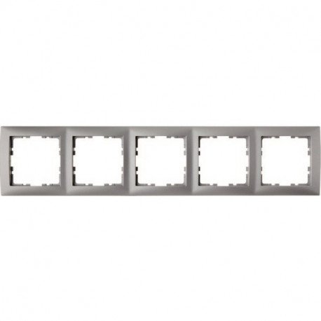 Berker kwadrat ramka 5-krotna srebrna 5310158984 Hager