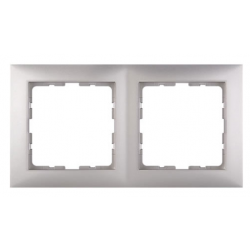 Berker kwadrat ramka 2-krotna srebrna Hager