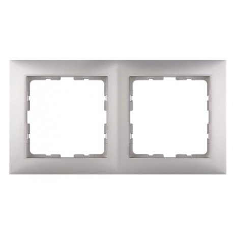 Berker kwadrat ramka 2-krotna srebrna Hager