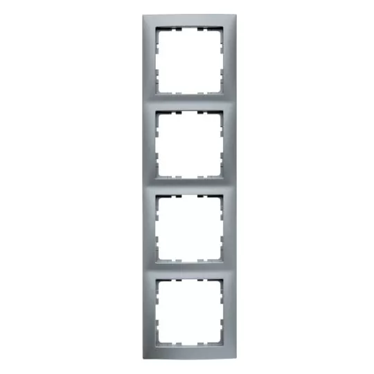 Berker square 4-frame silver 5310148984 Hager