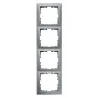 Berker square 4-frame silver 5310148984 Hager