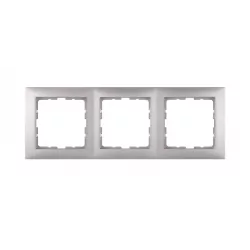 Berker kwadrat ramka 3-krotna srebrna Hager