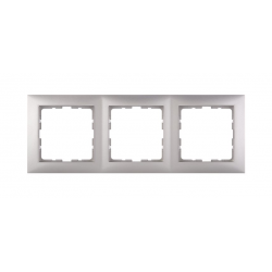 Berker kwadrat ramka 3-krotna srebrna Hager