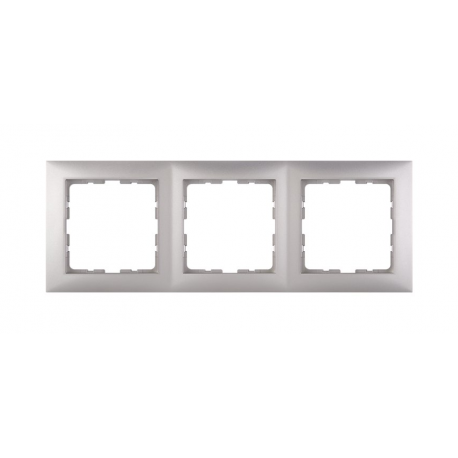Berker kwadrat ramka 3-krotna srebrna Hager