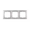 Berker square 3-frame silver Hager