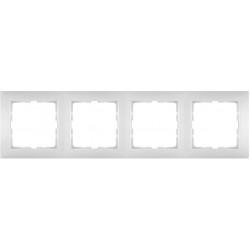 Berker kwadrat ramka 4-krotna biała Hager