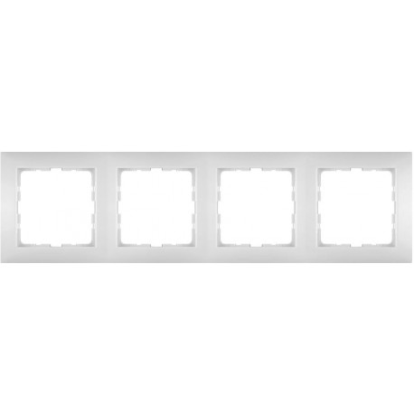 Berker kwadrat ramka 4-krotna biała Hager