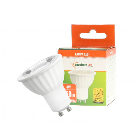 Żarówka LED GU10 4W wąski kąt 45° ciepła WOJ14089