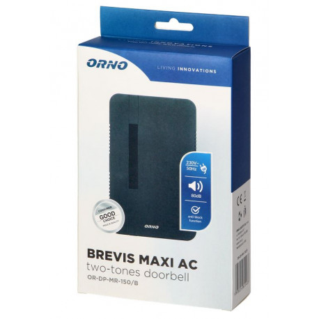 Dzwonek Gong dwutonowy Brevis Maxi czarny OR-DP-MR-150/B ORNO
