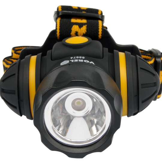 Head flashlight 1-LED 1W 3-functions VOREL 88674