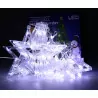 Lampki kurtyna gwiazdki LED 3m barwa zimna + niebieski flash zewnętrzne i wewnętrzne K-G-2 VITALUX