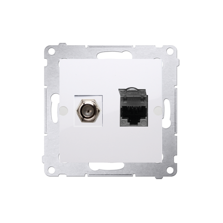 Simon54 Gniazdo SAT+RJ45 k.6 DASFRJ45.01/11 białe