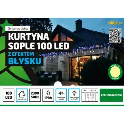 Kurtyna sople LED100/G/S/5M...