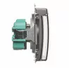 Basic Gniazdo pojedyncze z klapka z uziemieniem BMGZ1B.01/21a inox SIMON