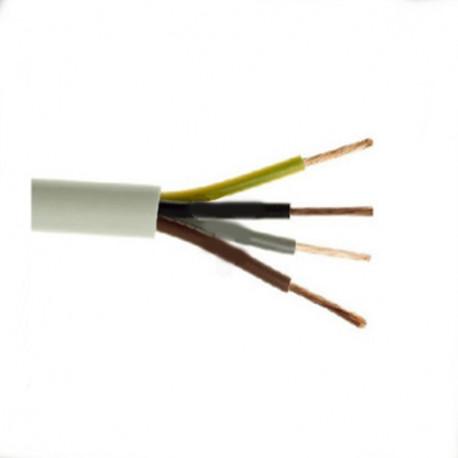 Cable OWY 4x1 żo white H05VV-F