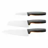 Zestaw noży 3 w bloku czarnym 1057555 FISKARS