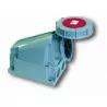 Gniazdo siłowe stałe 63A 5P IP67 135-6 czerw. PCE