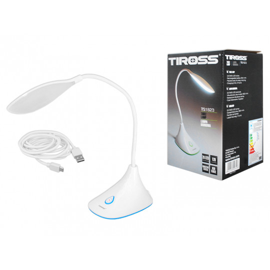 Rechargeable blue USB desk lamp TS-1823 TIROSS