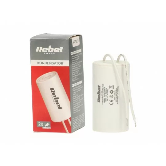 Kondensator rozruchowy silnikowy 20uF 450V URZ3133