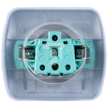 Akord 1gang sockets f/u cl.smoky AGZ1Be/26 silver