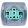 Akord 1gang socket with grounding key smoky AGZ1Be/26 silver SIMON