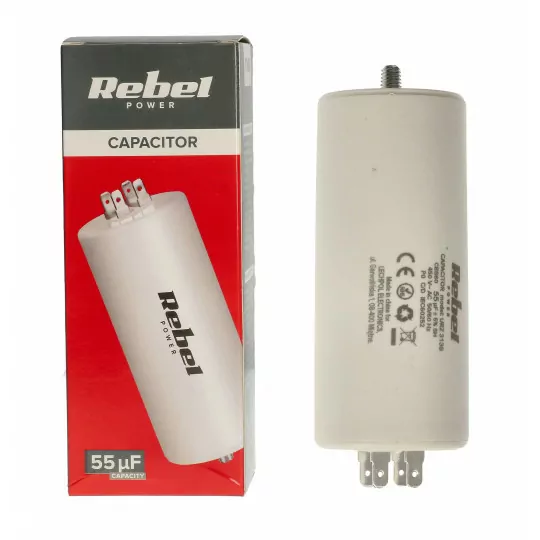 Kondensator rozruchowy 55uF 450V URZ3139 REBEL
