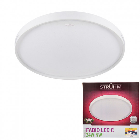 Lampa sufitowa plafon FABIO LED C 24W barwa neutralna 04008 STRUHM
