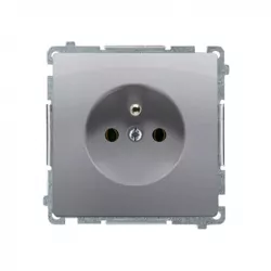 Basic Gniazdo 1-krot z/u BMGZ1.01/21 inox