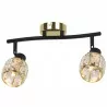 Lampa sufitowa DESALIA-2 czarno-złota glamour listwa VITALUX