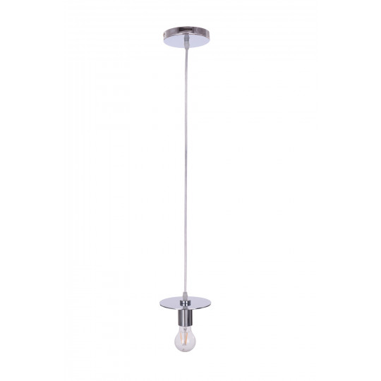 Lampa sufitowa wisząca na żarówkę AURIGA modern loft chrom E27 VITALUX