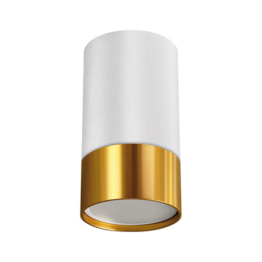 Lampa sufitowa plafon PUZON DWL GU10 biało-złoty 04122 STRUHM