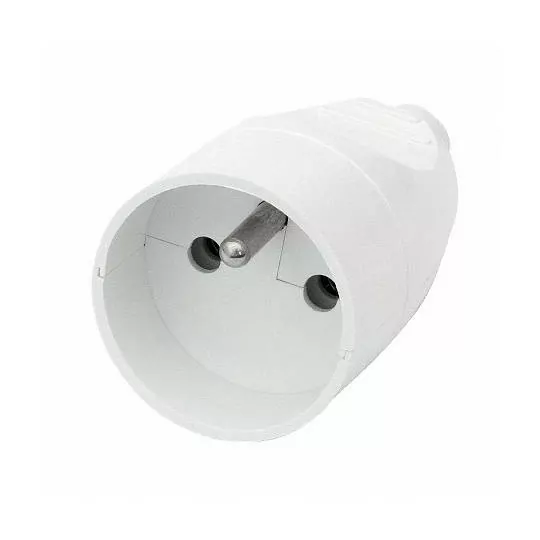 Gniazdo wtyczkowe 1x2P z/u GN-171 BIAŁE Plastrol