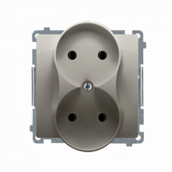 Basic Gniazdo 2-krot. b/u BMG2M.01/29 satyna