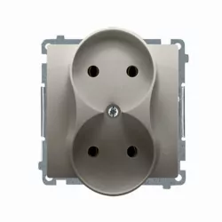 Basic Gniazdo 2-krot. b/u BMG2M.01/29 satyna